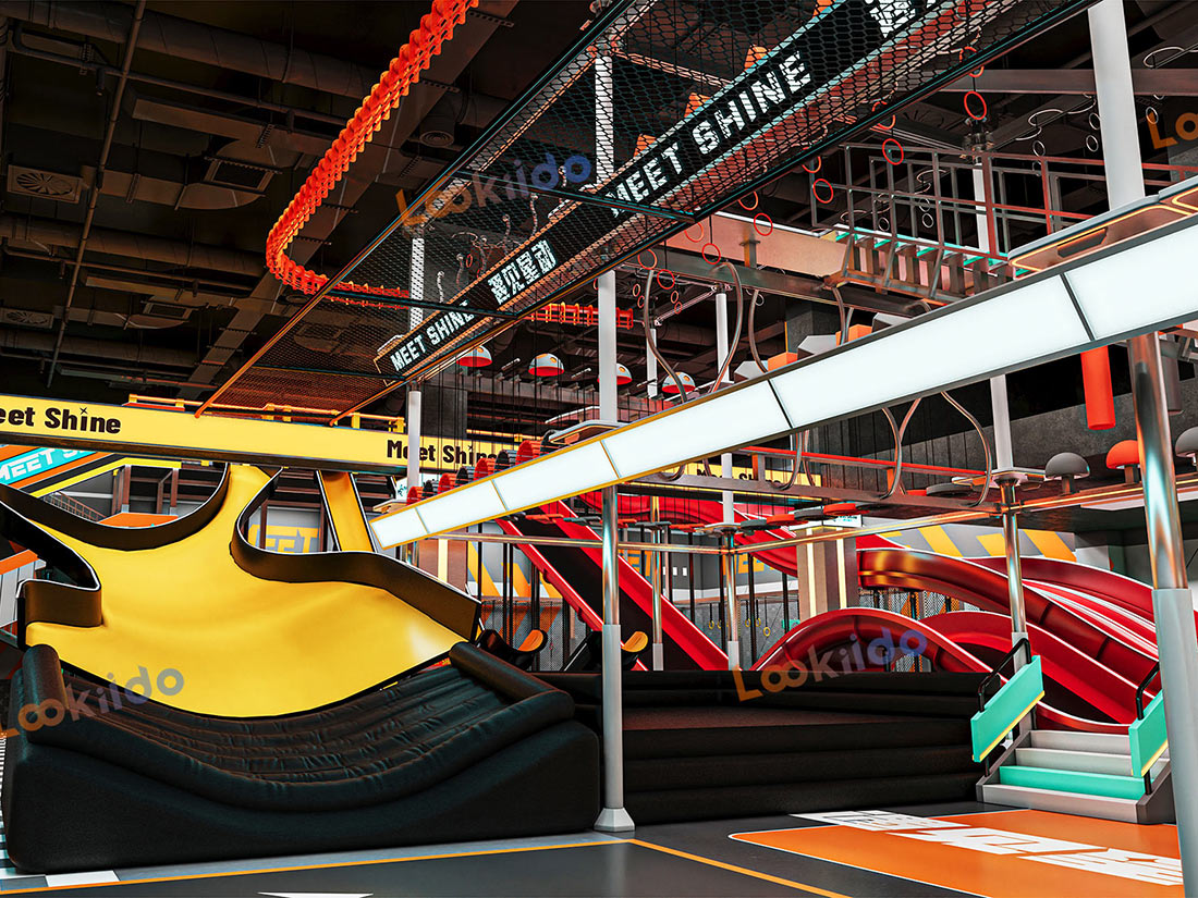 Adventure Sports Slide Complex Park Manufacturer with High Rope Course Equipment