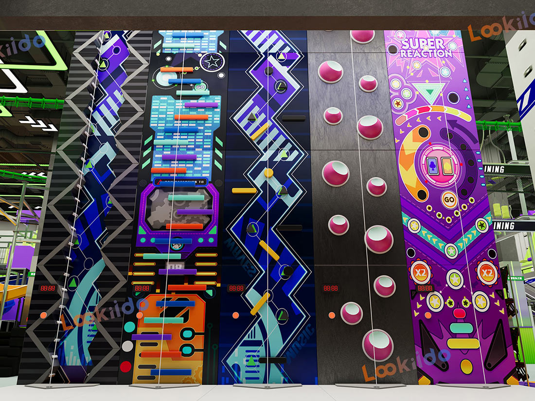 Ultimate 5-in-1 Indoor Playground Equipment Factory: Ninja Course, Ropes, Trampoline Park, Kids Maze & Slide Park for Ages 6-12