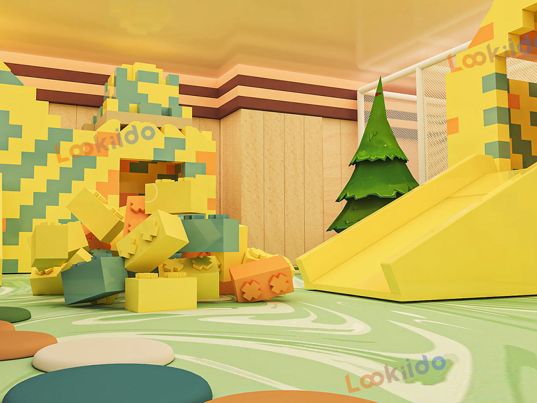 LEGO-Style Botanical Indoor Playground Manufacturers with Ride-On Cars for Ages 3-8