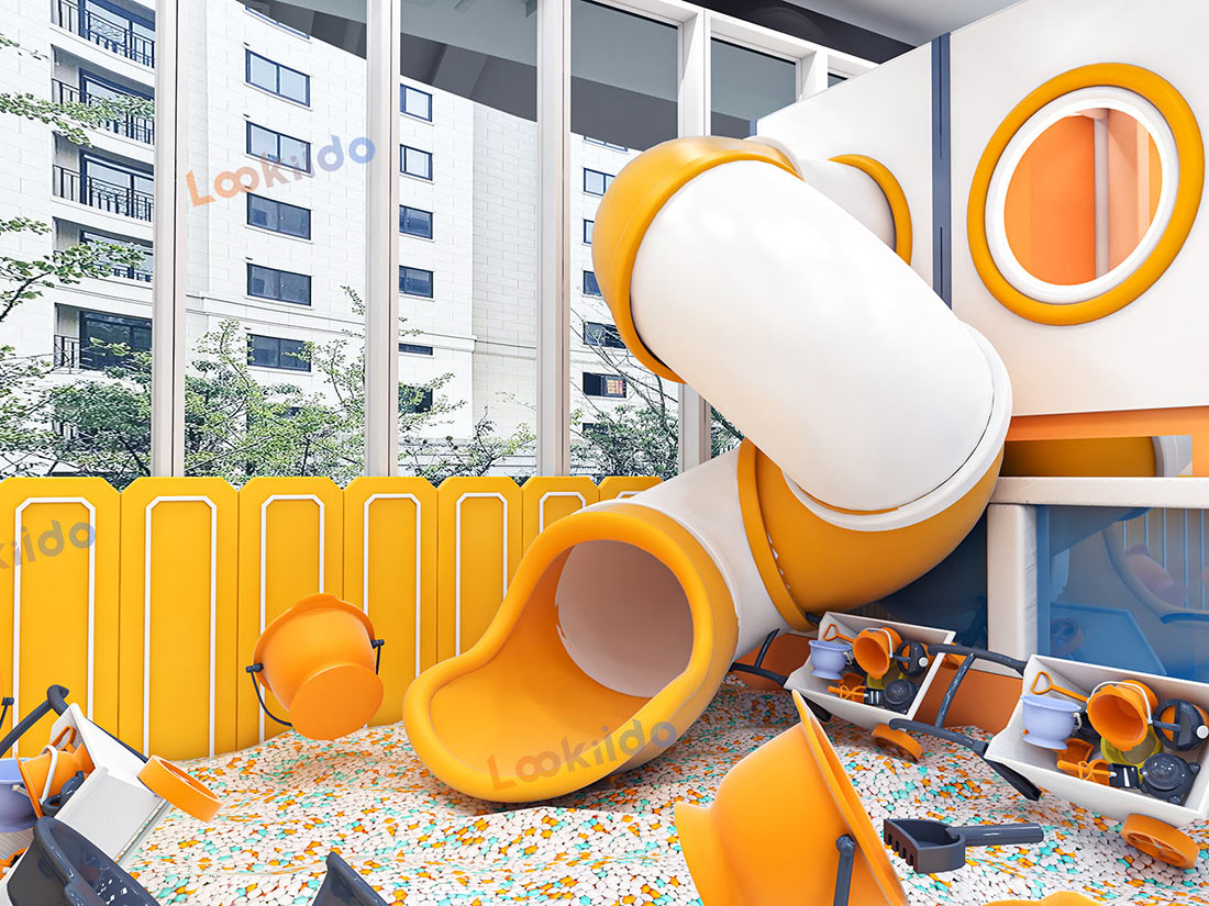 Toddler Soft Play Area Combined with Arcade Games Including Claw Machines and Racing Games